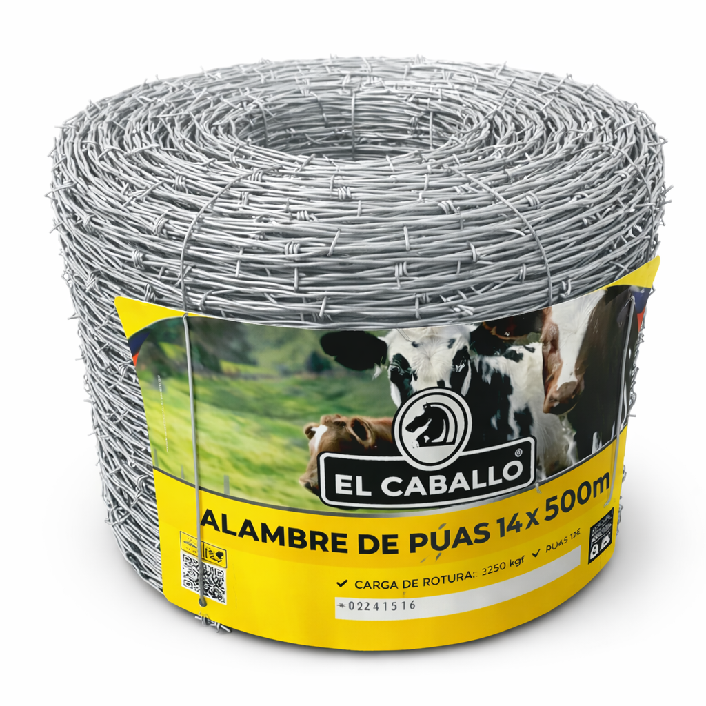 Alambre de Púas El Caballo Calibre 14 x 500 Metros