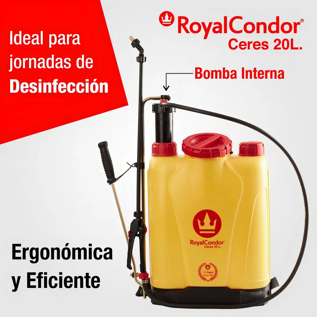 Fumigadora Manual Royal Condor Ceres 20L Bomba Hidráulica