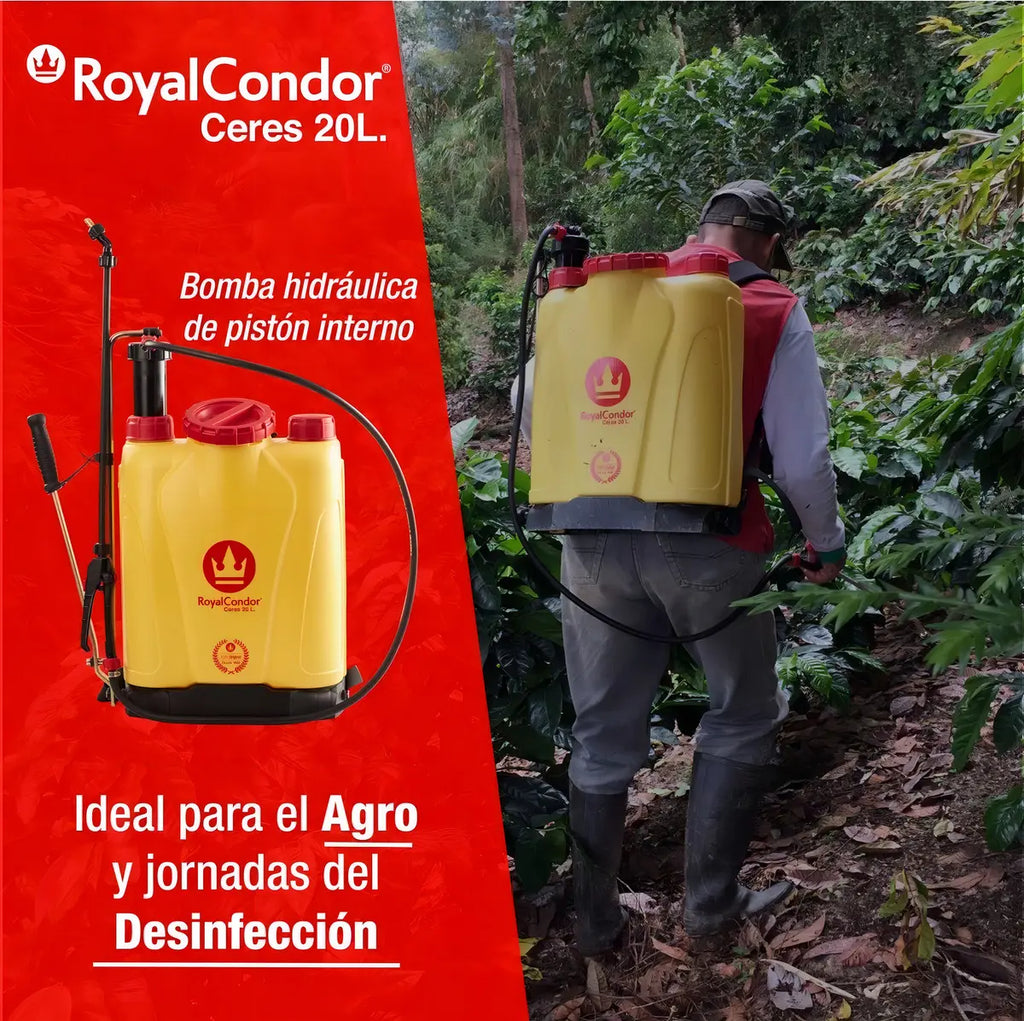 Fumigadora Manual Royal Condor Ceres 20L Bomba Hidráulica